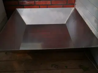 Kar til Vandsten i rustfri stål ydermål 90 x90 cm