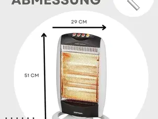 2 stk. softsail oscillerende halogenvarmer 400-800-1200w(ubrugt)
