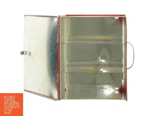 Rød Metalkasse (str. 19 x 24 cm)
