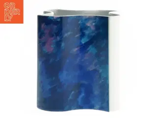 Royal Copenhagen Ocean Moderne blå vase 13.5 x 12 cm Grethe Meyer (str. 13,5x12,5 cm)