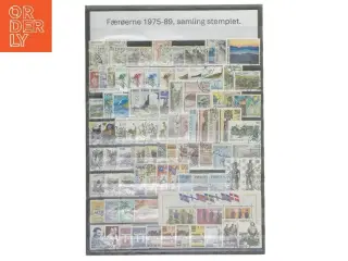Frimærkesamling Færøerne 1975-89 stemplet