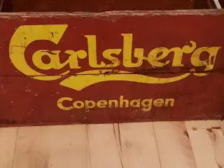 Carlsberg ølkasse i træ