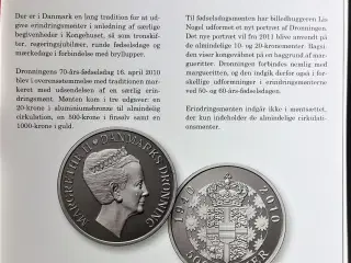 DET KGL Møntsæt 2010 med FLADENS FØRSTE TØRDOK
