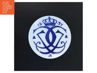 Platte med kongeligt motiv fra Royal Copenhagen (str. Ø 18 cm)