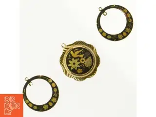 Vintage messing vedhæng (str. 4 cm)