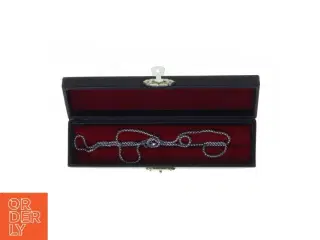 Sølvkæde i etui (str. 60 cm)