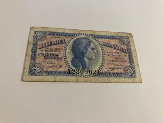 50 Centimos 1937 Spain