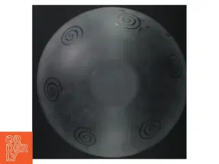 Glasfad med spiralmønster (str. 33 cm)