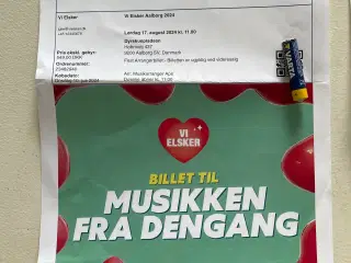 2stk billetter til vi elsker 90’r i Ålborg d.17 /8