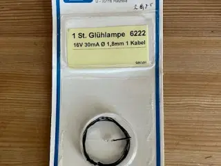 Viessmann 6222 Glødelampe 16 V. 30ma 1,8mm 1 kabel