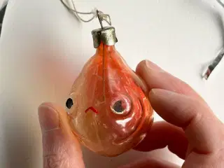 Vintage fisk, transparent rød/gul