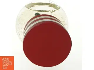 To Snekugler med nissepige og julemand (str. 10x8 cm)