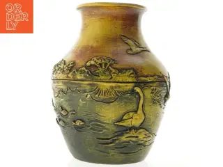 Antik Dekoreret keramikvase (str. 25 x 19 cm)