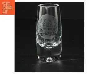 Graveret ølglas (str. 10,5 cm)