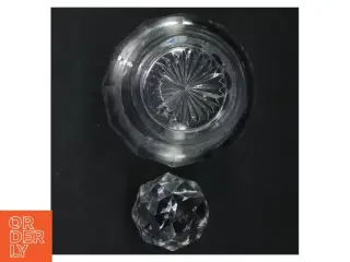Antik Krystal karaffel med prop (str. 14 cm)