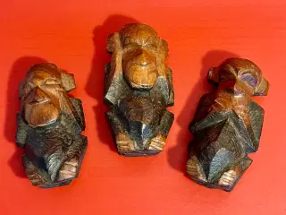 Vintage håndlavede figurer Tre kloge aber