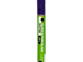 Violet Glitter Tusch til Glas og Porcelæn, 2-4 mm