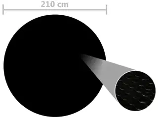 Poolovertræk 210 cm PE sort