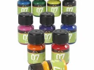 A-Color Glass Maling - Ass. Farver, 10x30ml