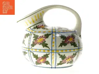 Keramikkande med blomstermotiv (str. Ø 20 cm)