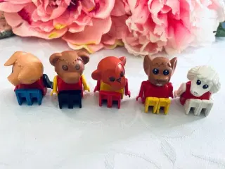 Fabuland Lego 5 figur vintage 