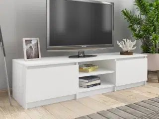 Tv-bord 140x40x35,5 cm konstrueret træ hvid