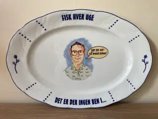 Flot retro reklame fiske fad 