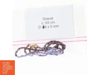 Granat perlekæde (str. 63 cm)