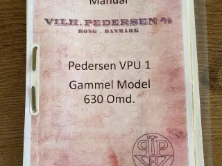 Manual til Pedersen VPU-1