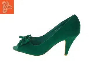 Grønne stiletter med sløjfe fra H&M (str. 38 )