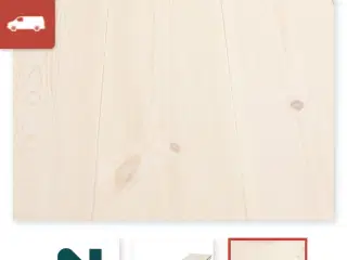 Fyrretræs gulv hvidpigmenteret 25 x 180 mm.