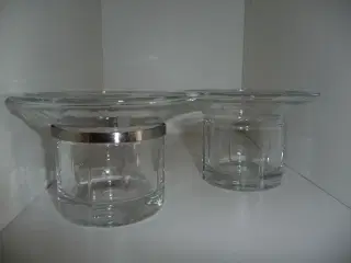 2 Rosendahl lysestager i glas