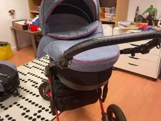 3 i 1 Combi barnevogn med ISOFIX til bilen