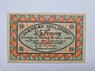 25 Pfennig Skærbæk Skillemønt 1920