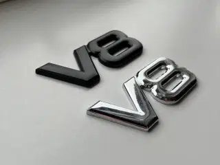 V8 bil emblem