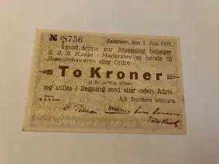 2 Kroner S.O.S Kasse Haderslev
