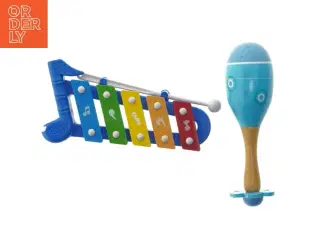 Børne xylofon og maracas musiklegetøj (str. 21 cm)