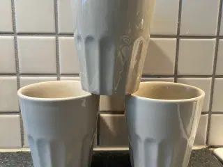 3 flotte krus i farven Latte