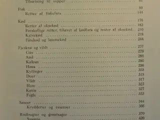 stor kogebog for større og mindre husholdninger, a