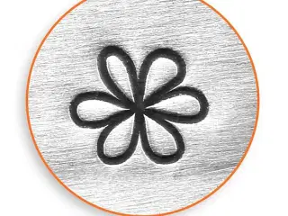Prægestempel, Blomst, L: 65 mm, str. 6 mm, 1 stk.