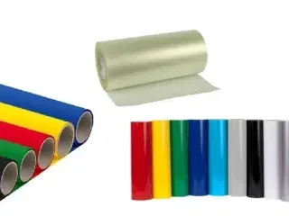 Startpakke med 10 farver folie 30cm skiltefolie og 6 farver tekstilfolie.