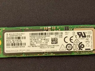 512 GB Samsung NVMe SSD.