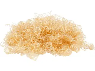 Krølhår i lys brun - 15g til dukker