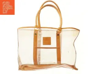 Transparent håndtaske med læderdetaljer fra Louis Vuitton (str. 30x43 cm)