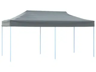 Foldbart pop-op-festtelt med sidevægge 3x6 m antracitgrå
