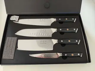 Damascus by Hâws knivsæt 4 dele - Helt Nyt