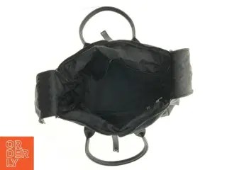Sort læderpusletaske (str. 47 x 24 x 18 cm)