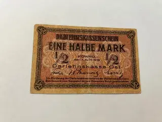 Eine Halbe Mark 1918 - Darlehenskassenschein