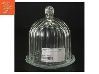 Osteklokke i glas (str. Ø 11x h 16 cm)