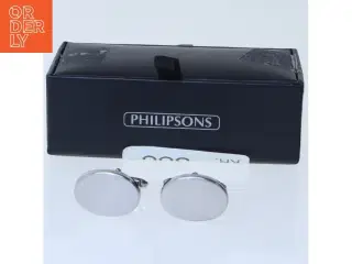 Sølv manchetknapper fra Philipsons (str. 2 cm)